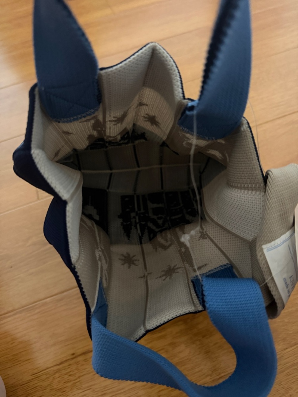 Tokyo Disney Resort Castle Tote Bag in Navy, Beige & White - Picture 3 of 5